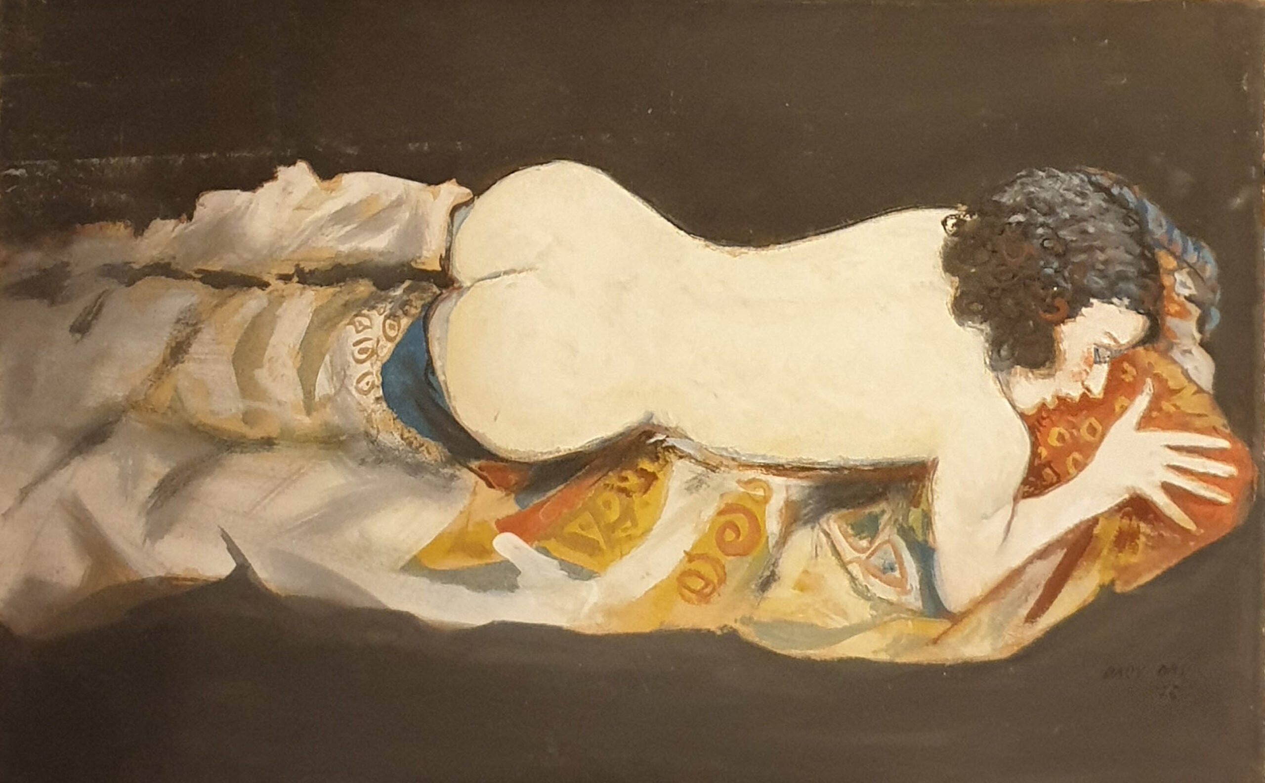 Nudo addormentato (1975) cm 65×101,5 – Tempera su tavola
