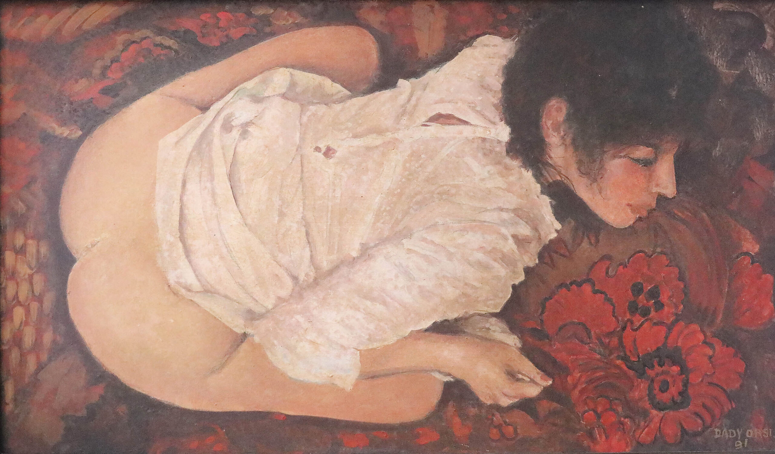 Nudo (1991) cm 52×93 – Tempera su tela